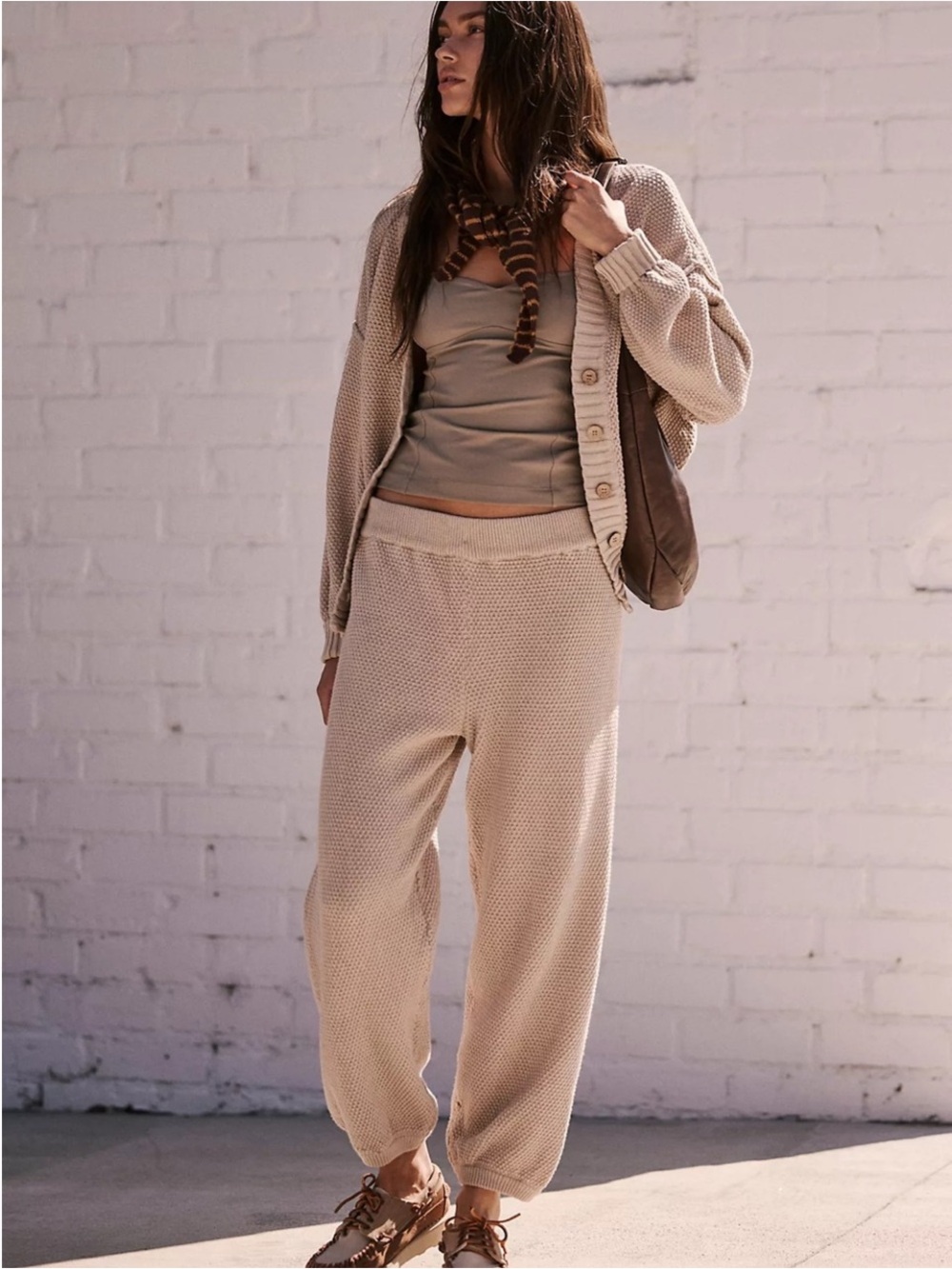 Free People Beige Knit SET